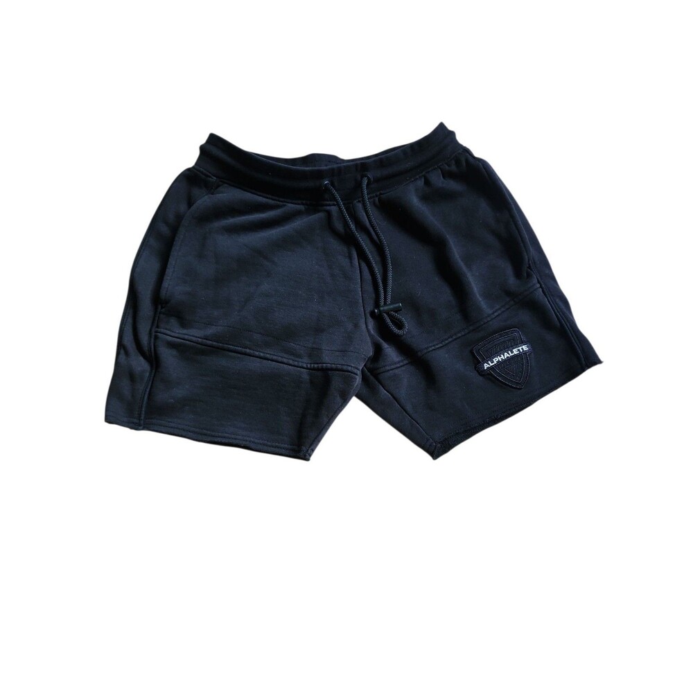 Alphalete Lifting Varsity Shorts Men's Small Black Fitness Workout Gym Stretch